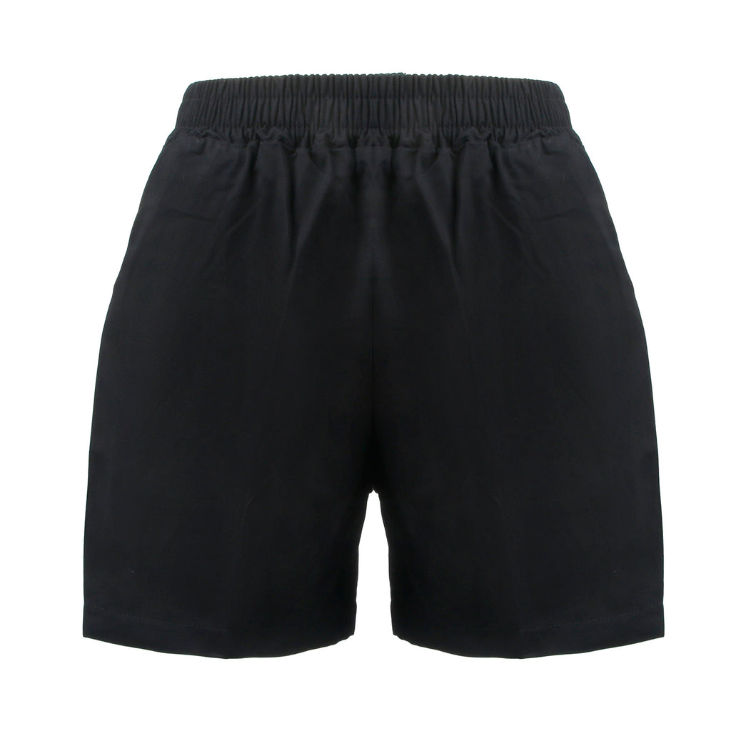 SSCSS Women's High-Waisted Wide-Leg Cargo-Style Black Athletic Shorts