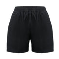 SSCSS Women's High-Waisted Wide-Leg Cargo-Style Black Athletic Shorts
