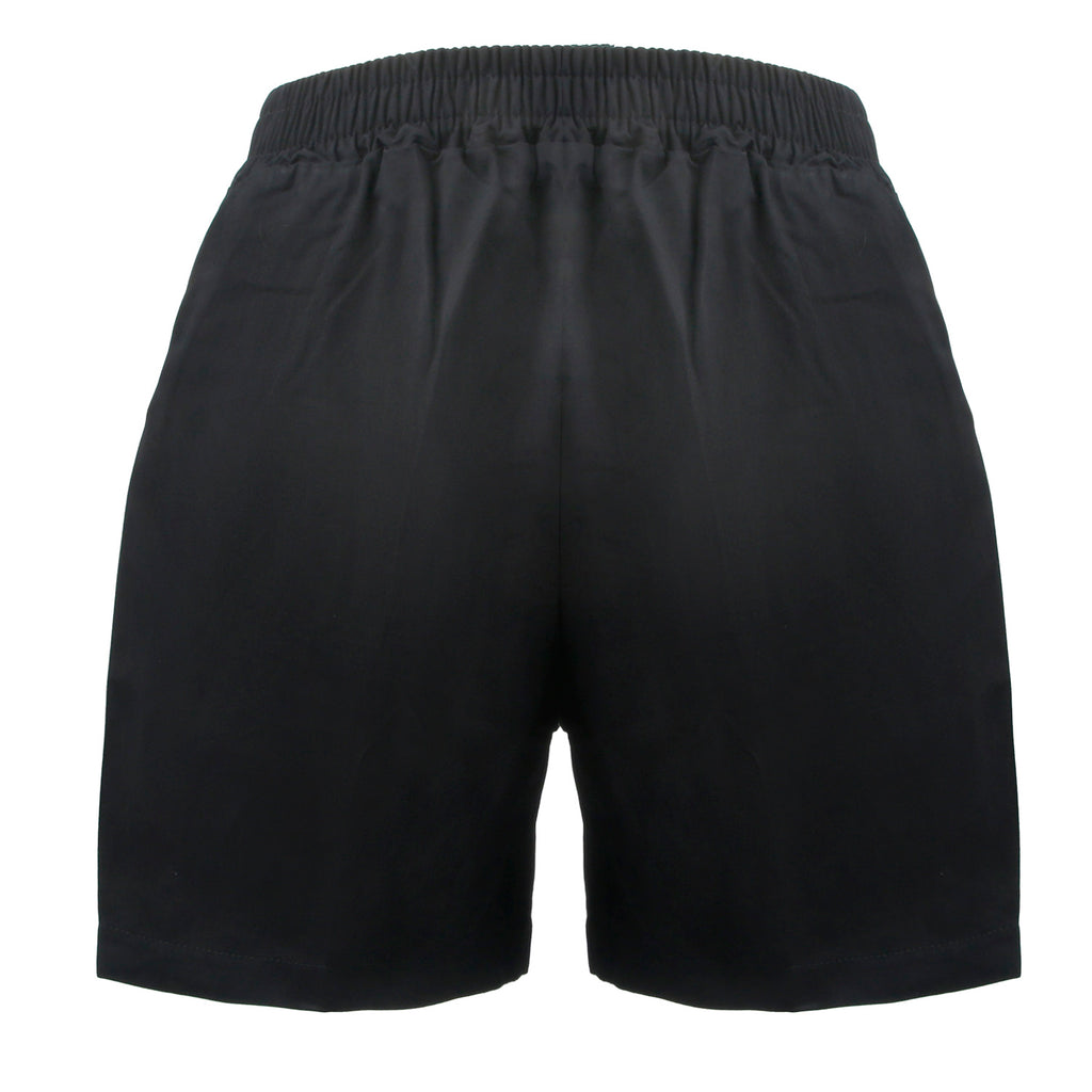 SSCSS Women's High-Waisted Wide-Leg Cargo-Style Black Athletic Shorts