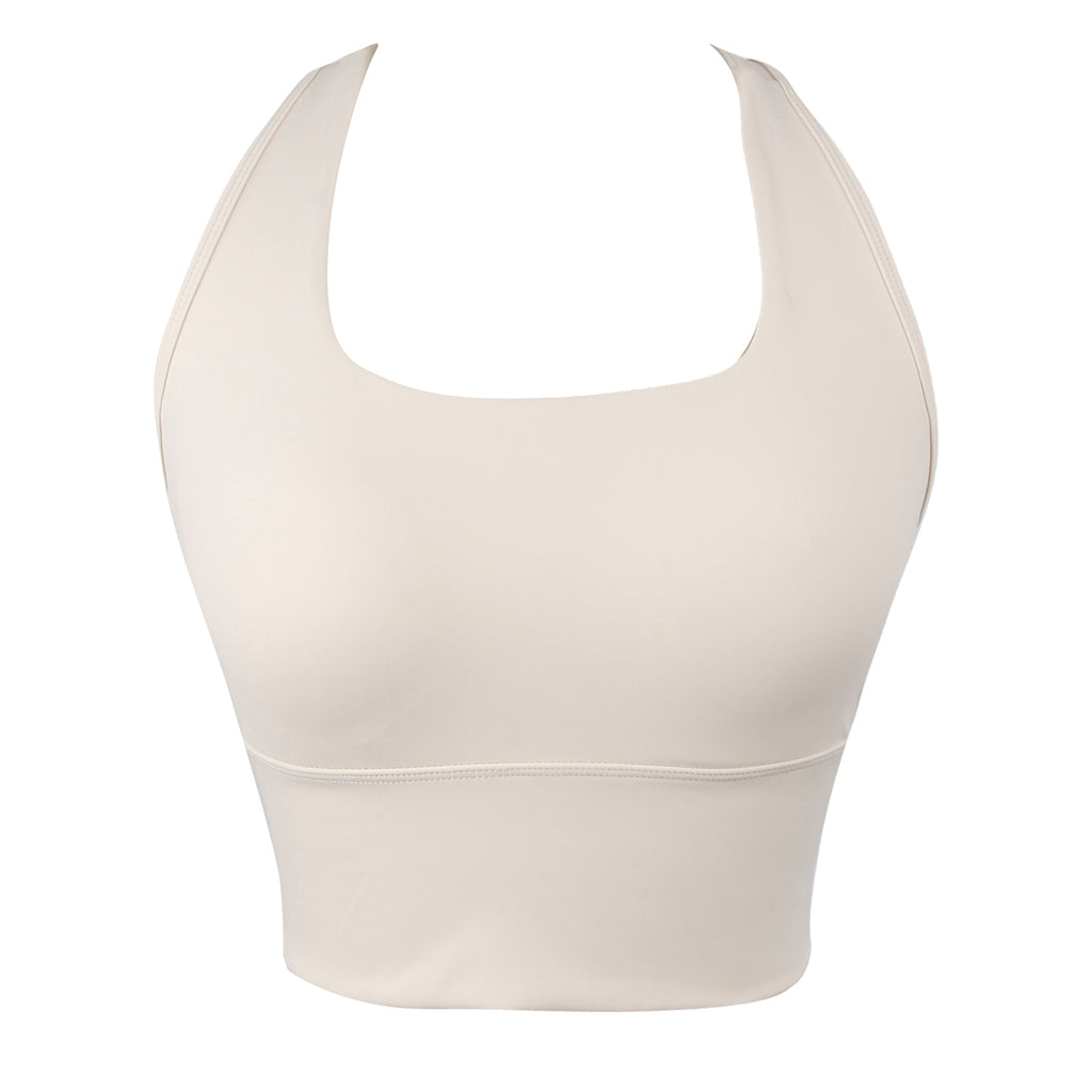 SSCSS Women' s Casual Sleeveless V-Neck Top Beige Sport Vest