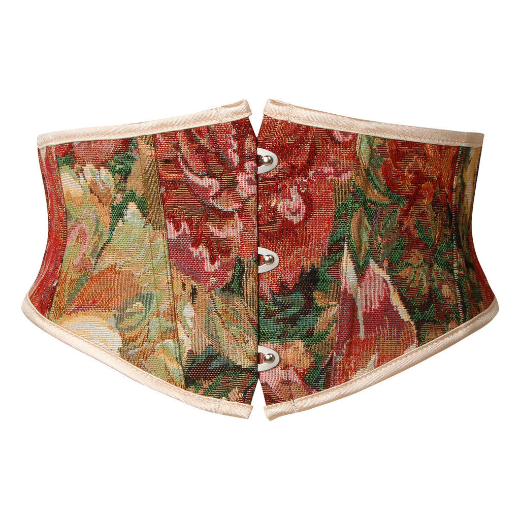 SSCSS Women's Renaissance Floral Underbust Corset Lace Up Waist Cincher Belt