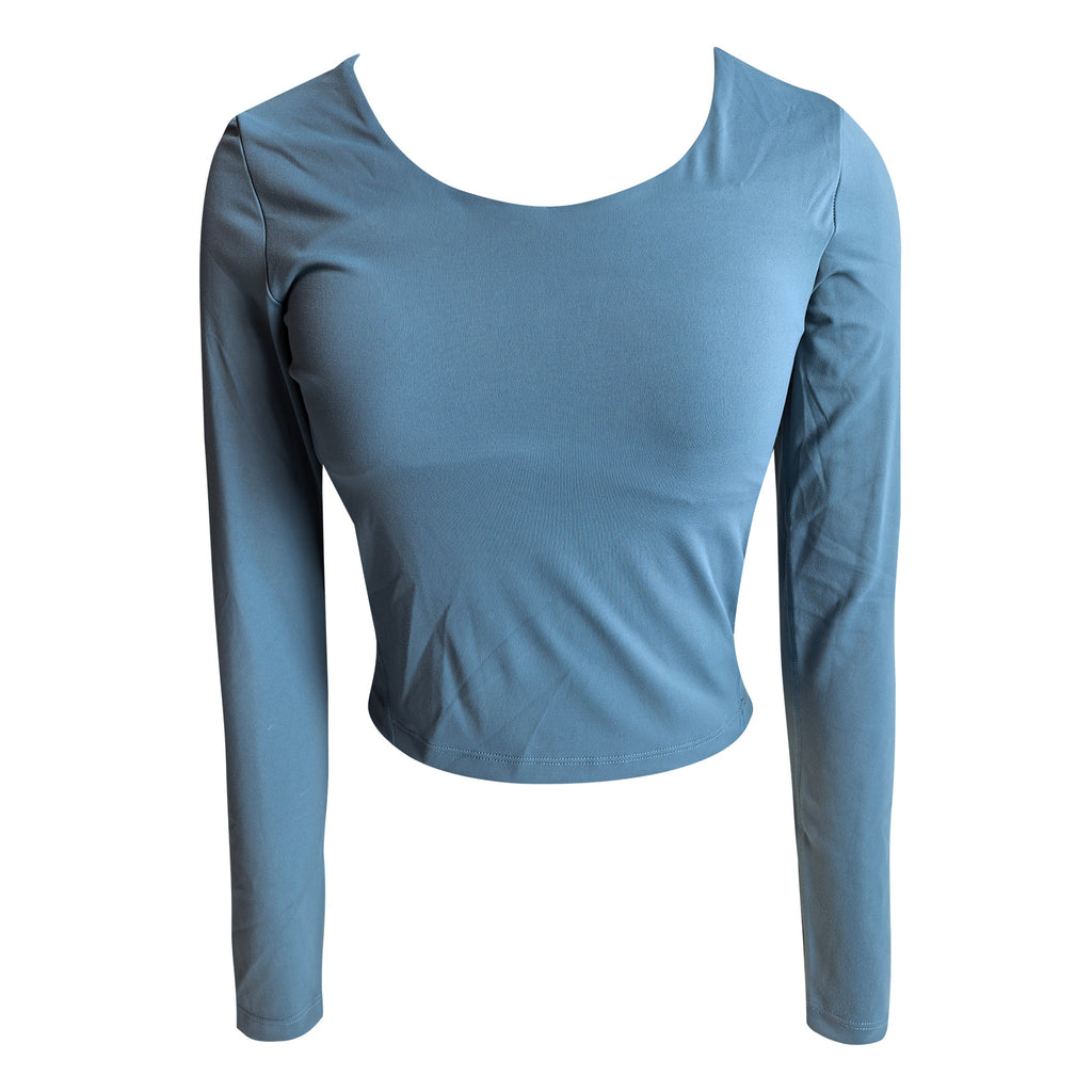 SSCSS Long-Sleeve Built-in Bra Pads Outdoor Fitness & Yoga Wear Athletic Apparel