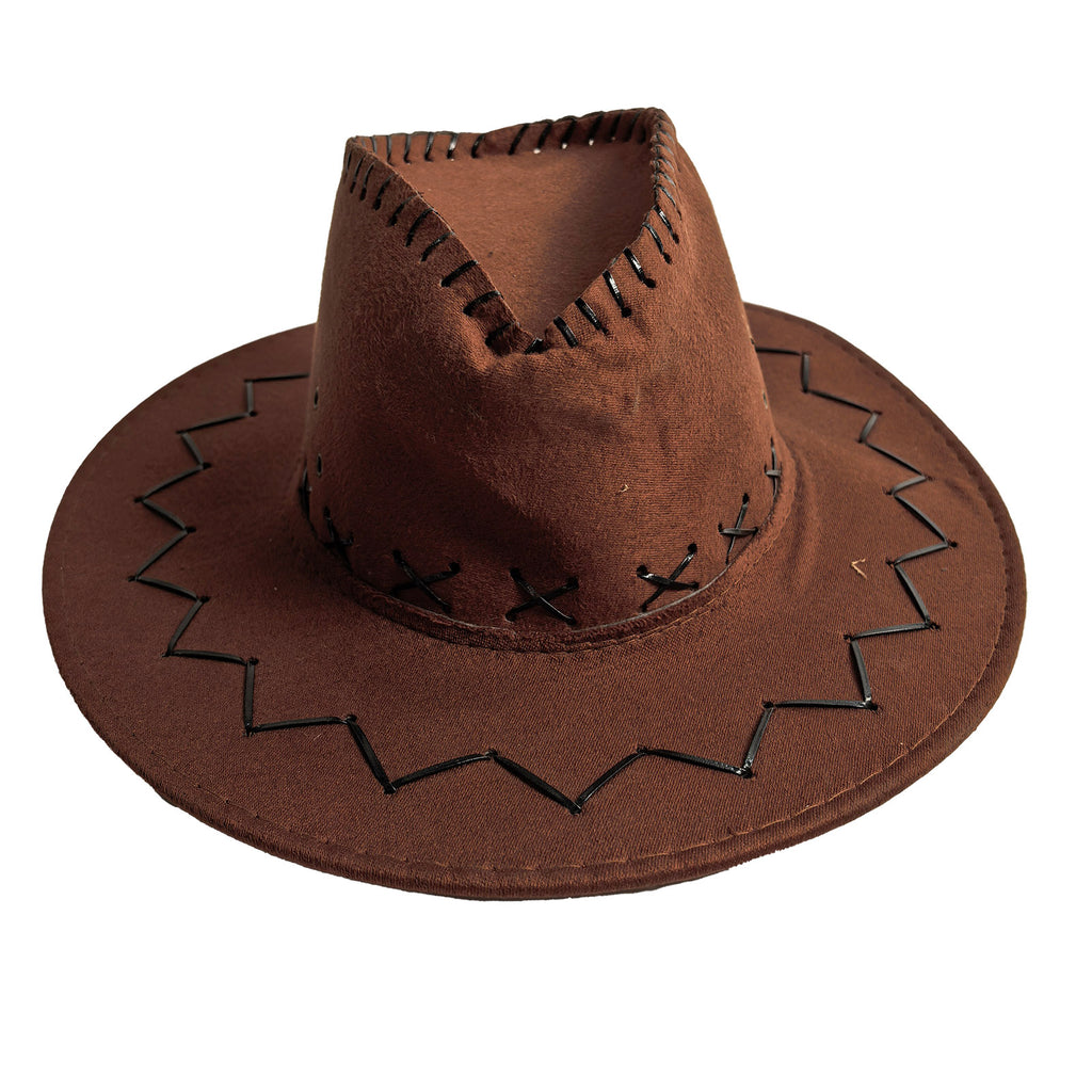 SSCSS Women's Vintage Style Wide Brimmed Felt Cowboy Hat